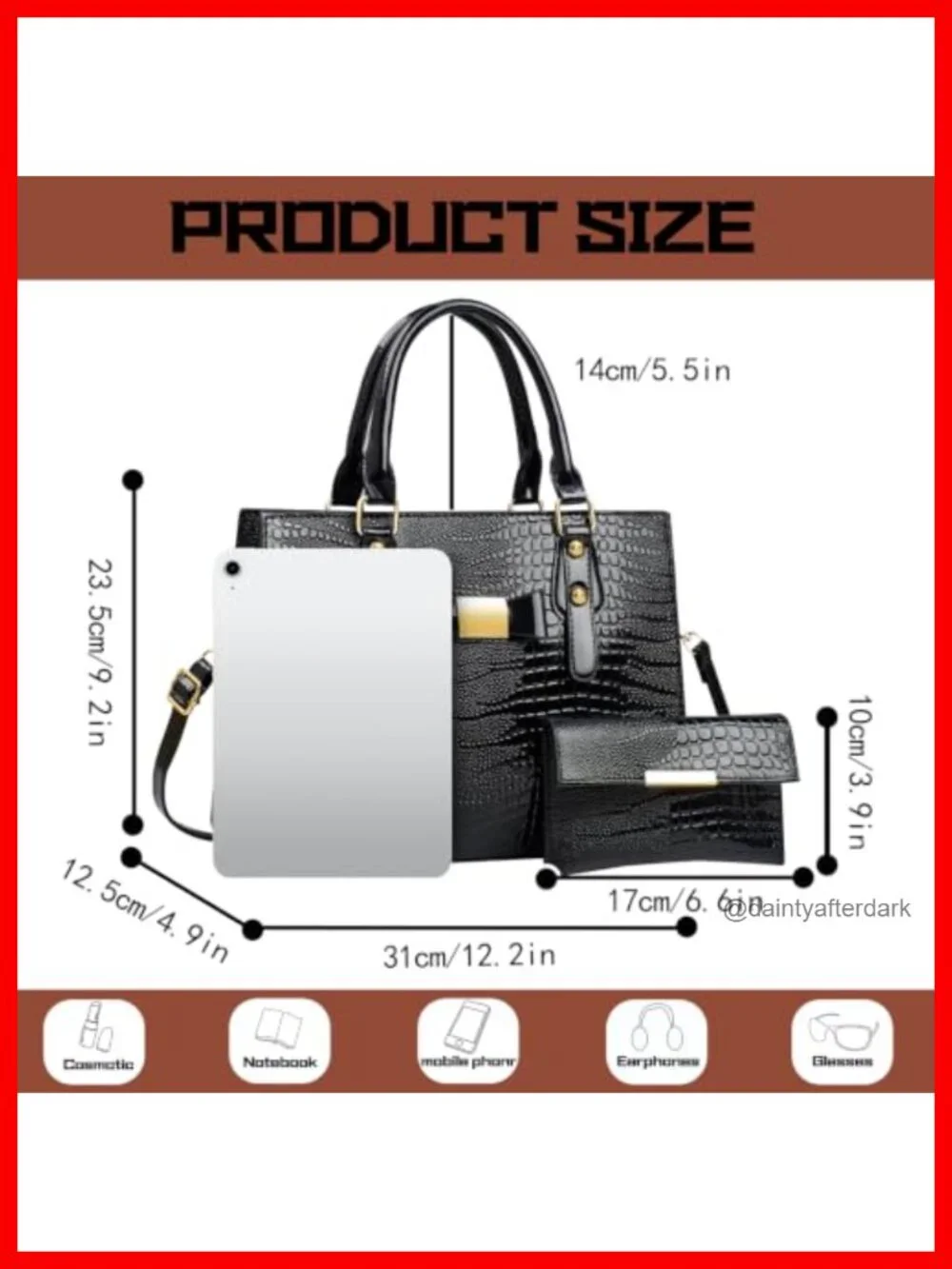 PU Leather Satchel Tote Handbag with Wallet, Top Handle Shoulder Bag